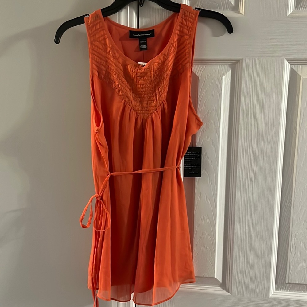 Coral / orange maternity top